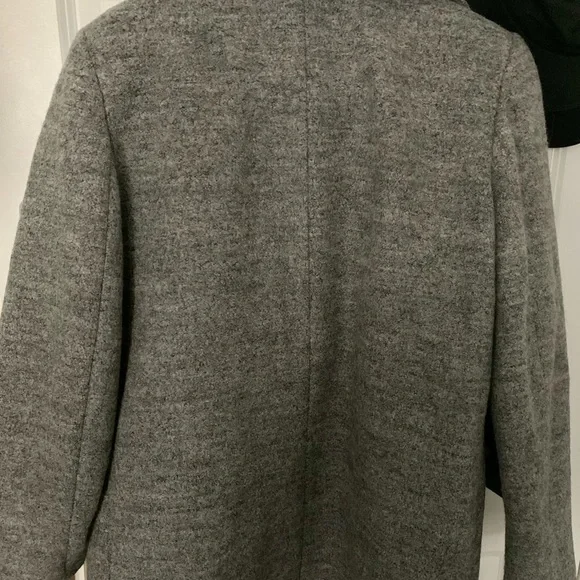 Calvin Klein boucle coat in GRAY